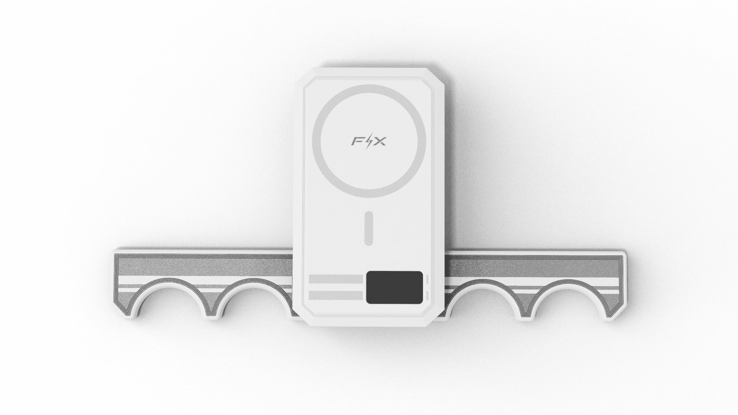 FIX 球杆架与充电区域的俯视渲染图